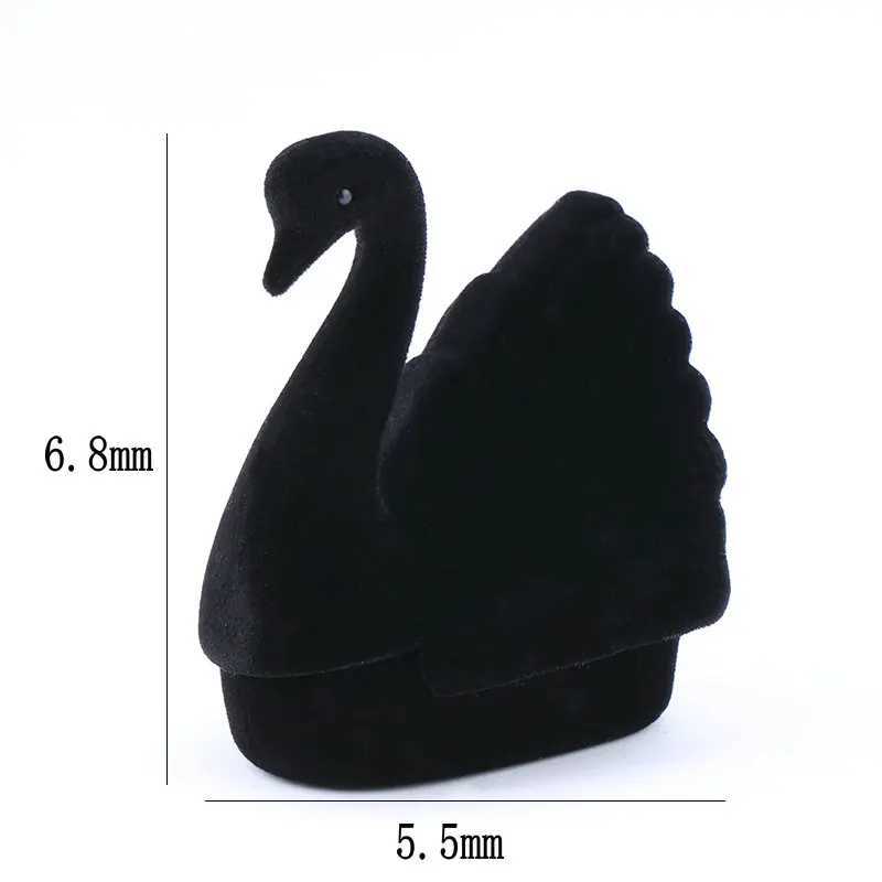 1 Cute Swan Jewelry Box Velvet Wedding Ring Box Necklace Display Box Swan Gift Box Jewelry Packaging Box W241019