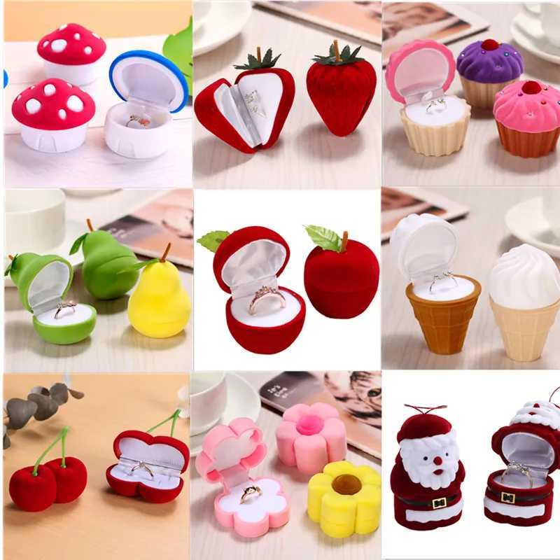 1 delicious food style velvet jewelry box engagement ring box earring necklace jewelry packaging box W241019
