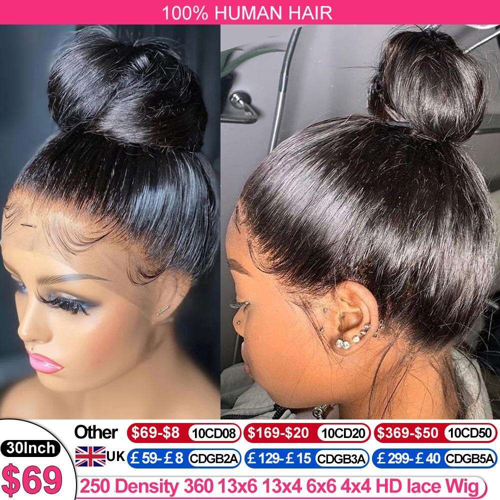 Hd Density Full Lace Front Human Hair Wig X Straight Frontal Wigs For Women Pre Plucked Glueless Ready To Wear al s