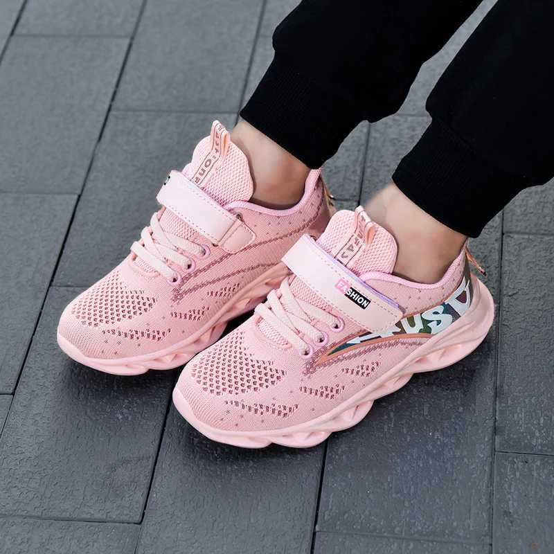 Athletic Outdoor Childrens casual girls tennis shoes fashionable sports shoes lightweight running shoes teenagers sports girls tennis shoes H241019