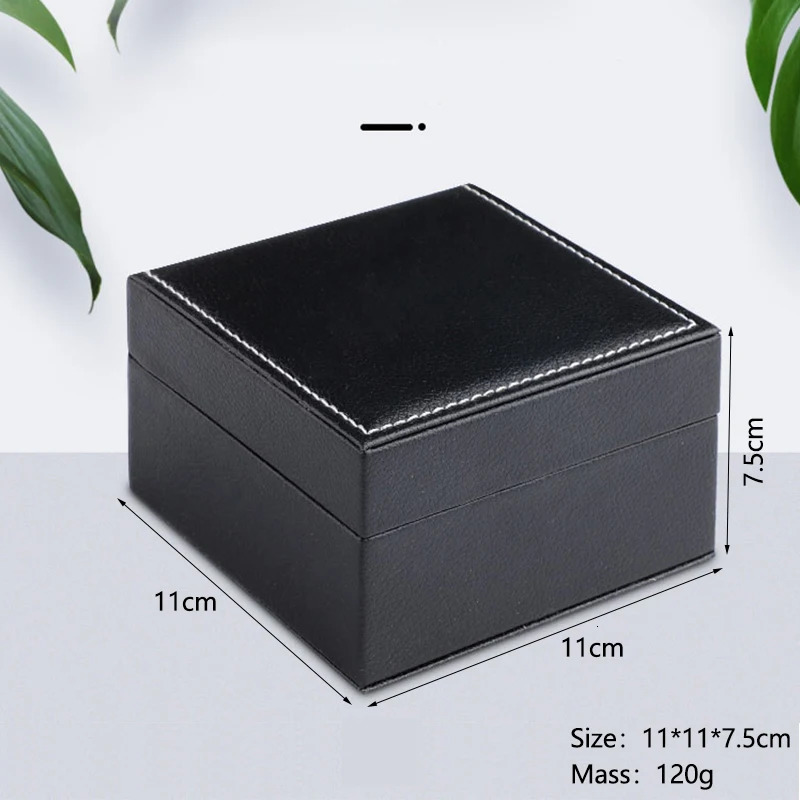 Customized OEM PU Leather Flip Plastic Embryo Watch Box Quantity Wholesale Storage Box Organizer Customized Text Name 241018
