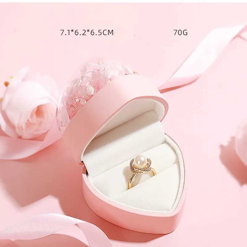 1 piece of 7.1x6.2x6.5cm pink/dark blue Valentines Day dried flower ring pendant box 520 recommended ring box jewelry storage W241019