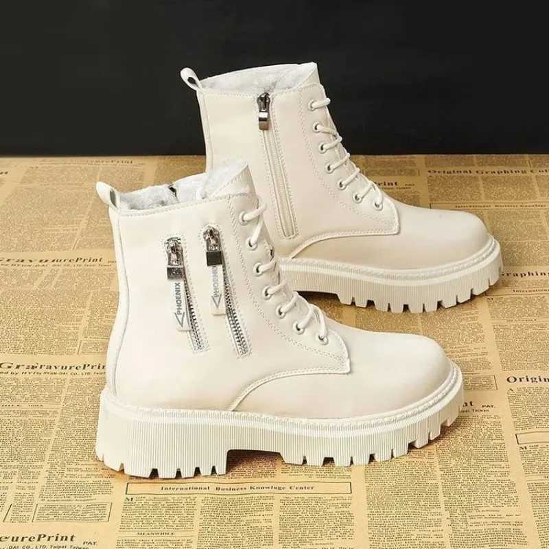 2022 New Womens Shoes Lace Womens Shoes Warm Platform Double Zipper Ankle Boots Womens Shoes Winter Boots Fashion Botas Mujer Y241019