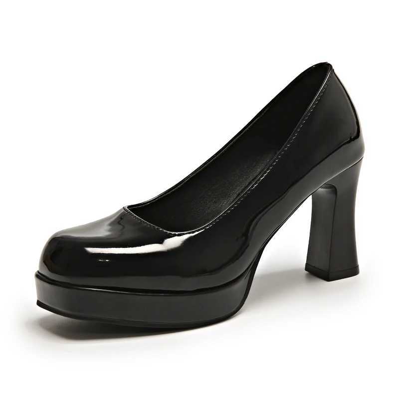 Womens Pump 2024 Summer New Fashion Pump Classic Patent Leather Sexy High Heels Womens Shoe Platform Womens Wedding Shoes Y241019