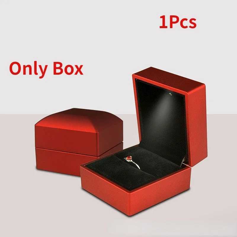 2024 Luxury Ring Box with LED Light Diamond Ring Box Used for Engagement Weddings Valentines Day Birthday Gift Boxes W241019