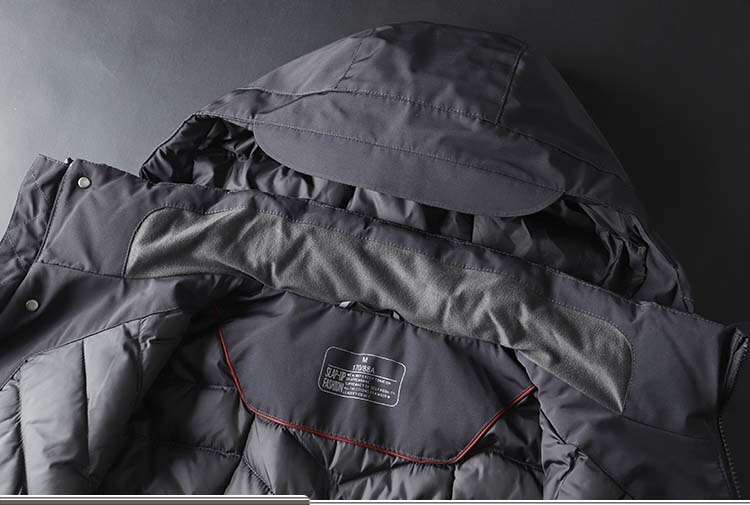 Men's Winter Thicken Thermal Windbreaker White Duck Down Jacket Grey Black Outdoors Overcoats For Male