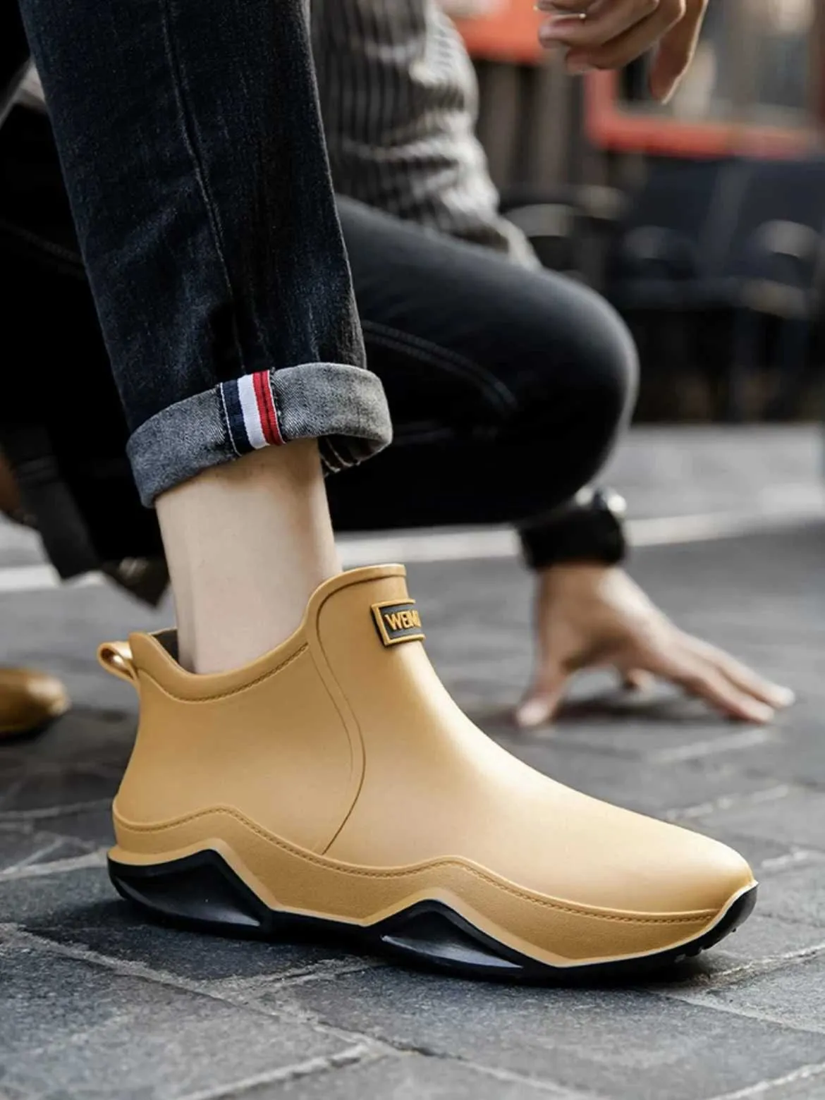 Outdoor Rain BOOTS Men Women Designer Boot Summer Ankle Waterproof Working Fishing Shoes Anti-Slip Wear-Resistant Winter Plush Warm Boots Xw6.5