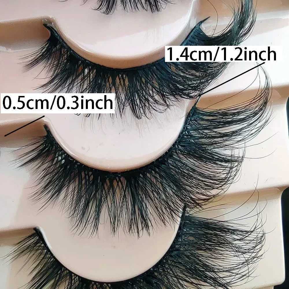 False Cat Eye 7 Pairs Eyelashes Winged Lashes Natural Look Fluffy Makeup Eyelashes Extensions For Party Dating Stage MakeupXJ2475