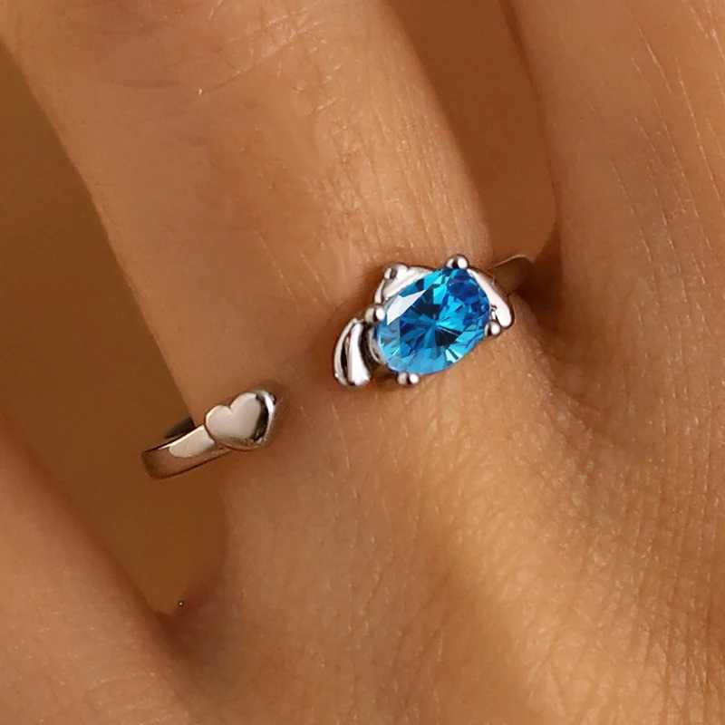 Y2K Punk Fun Animal Dog Cat Ring Bow Cartoon Puppy Cute Finger Adjustable Opening Ring Y241019