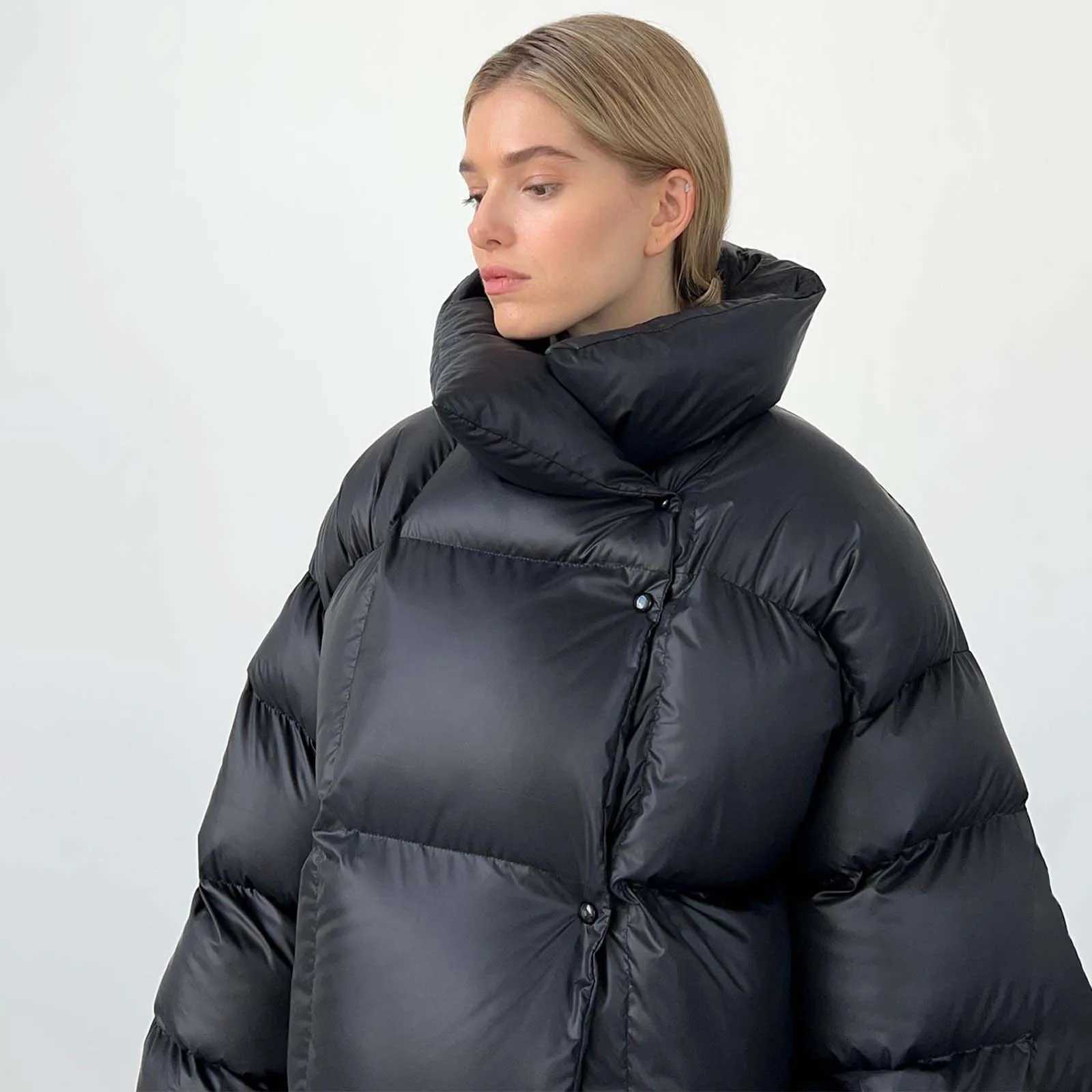 Women's Down Parkas Parkas for Women Winter Plus Size Womens Winter Solid Color Loose Down Jacket Fashion Style Short Hooded Cotton Y241019696A