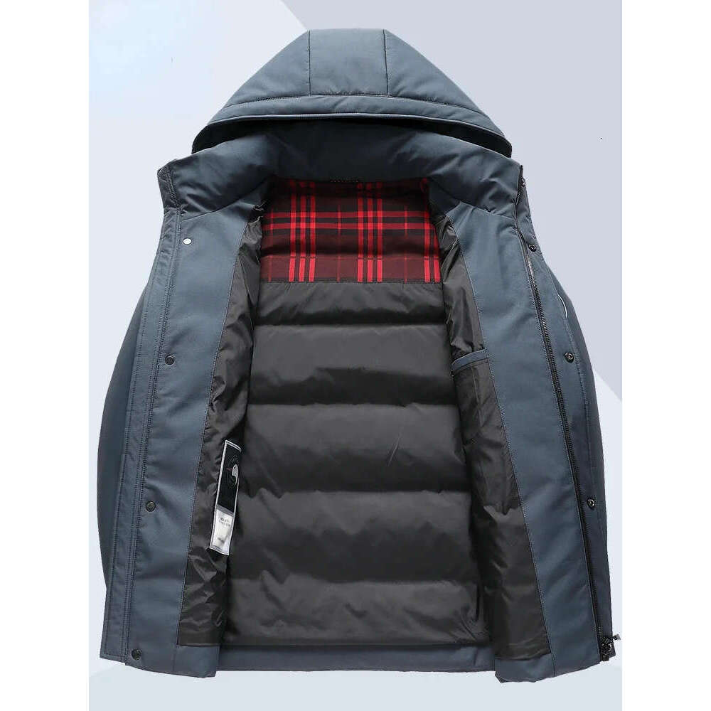 Goose Down Jacket Men Winter Puffer Coats Casual Short Hooded Brand High Quality Man Clothes 2025 New Korean