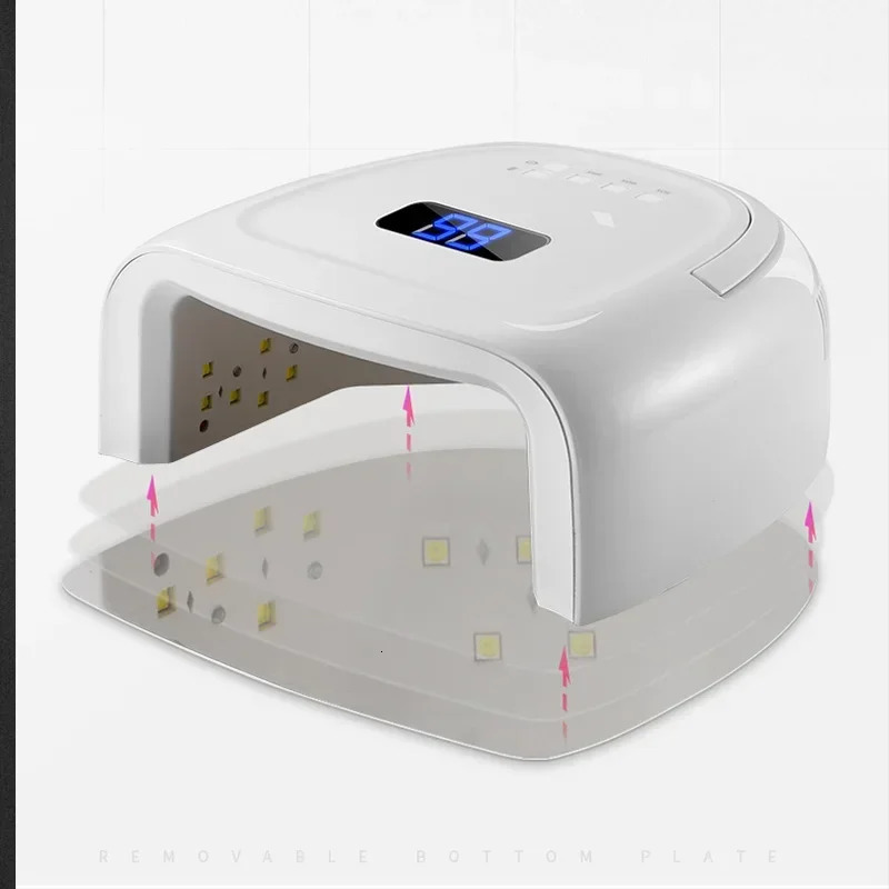 15600mAh 60W rechargeable nail lamp S20 wireless gel polishing dryer manipulator pedicure lamp cordless nail lamp UV LED lamp 241018