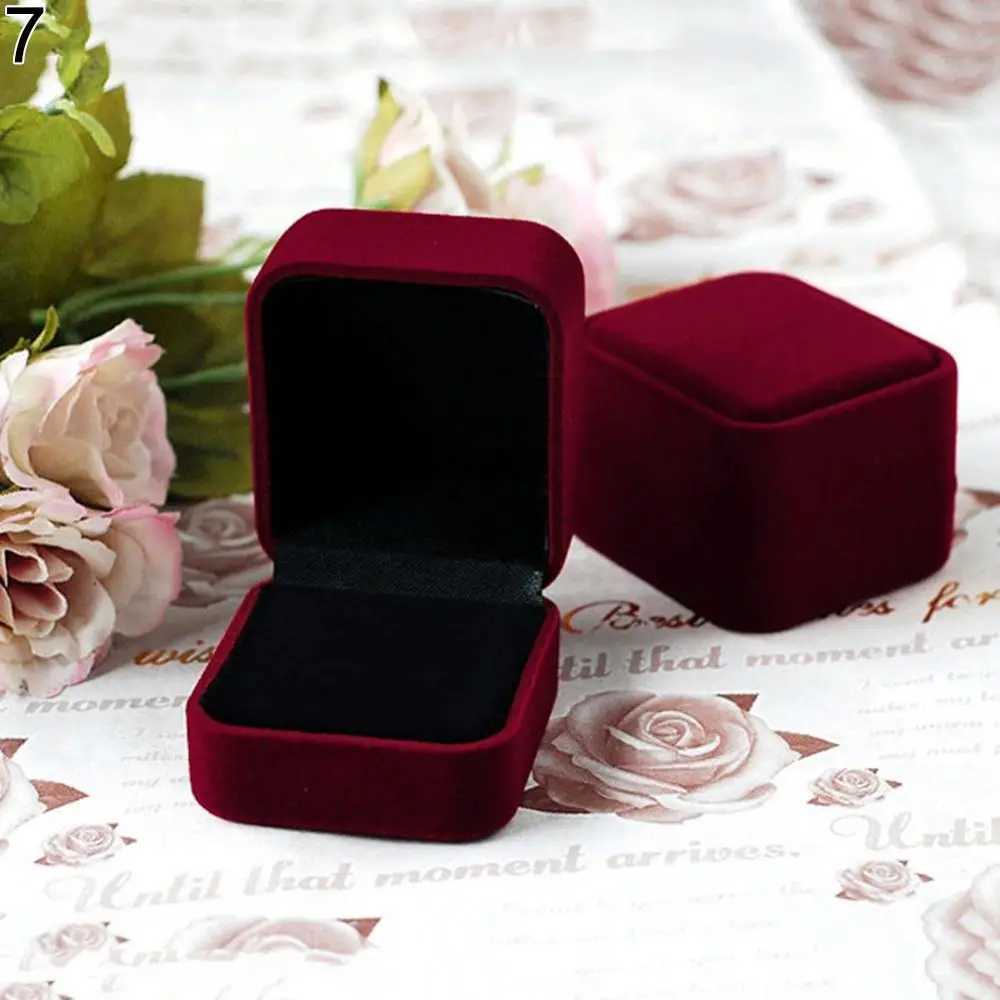 Ring Box Velvet Jewelry Box Display Stand Ring Earrings Necklace Soft Organizer Box Wedding Jewelry Packaging Box W241019