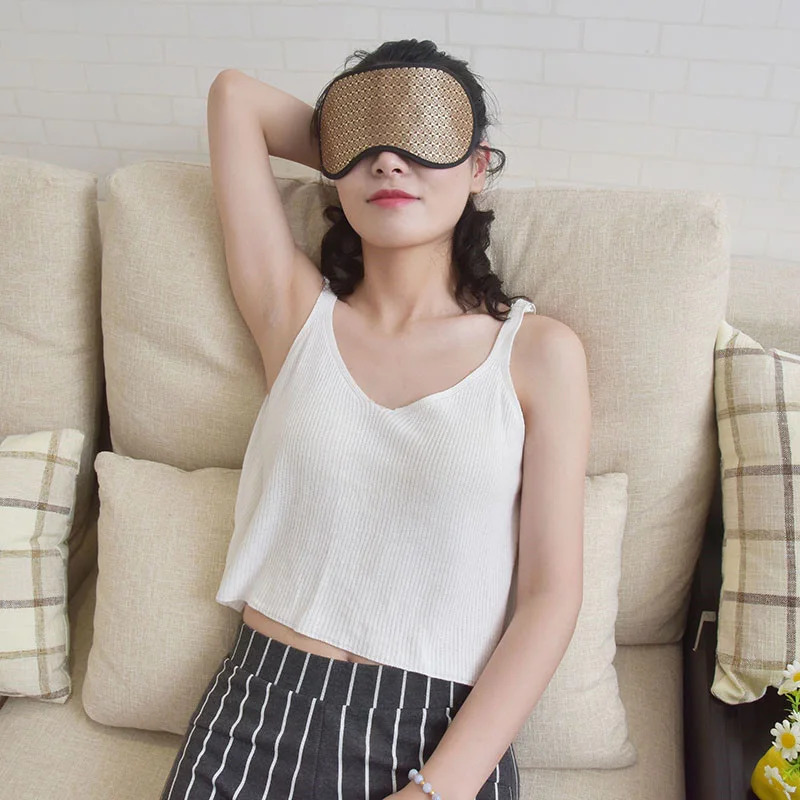 Electric Jade Eye Stone Mask Tourmaline Heating Massager Compress For Muscle Relaxation Relieve Insomnia 241008