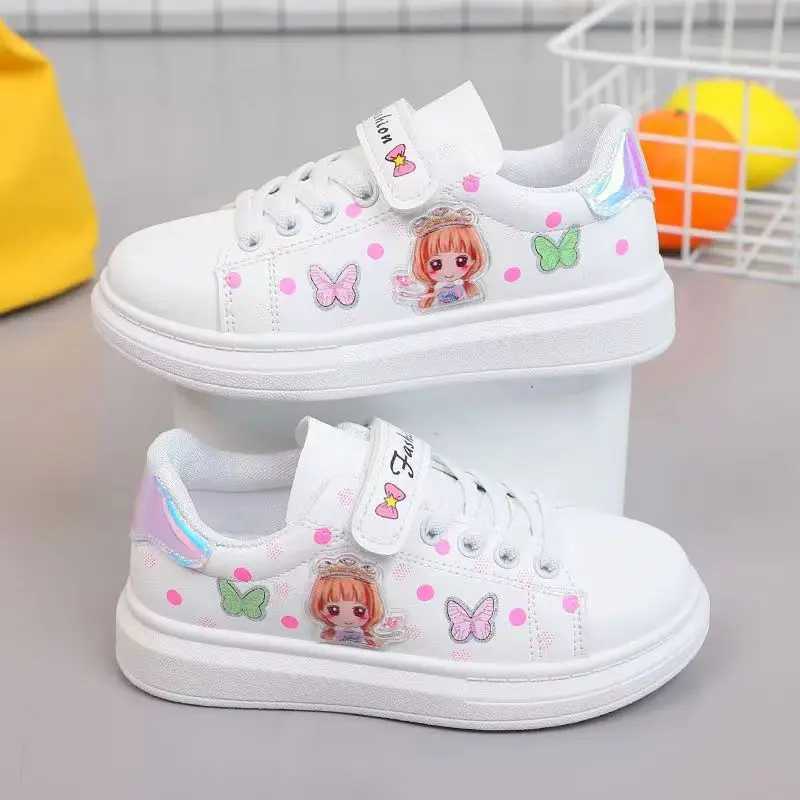 Athletic Outdoor Childrens popular cartoon sports Superlight shoes girls white sports shoes spring Autumn casual mesh breathable childrens running sho