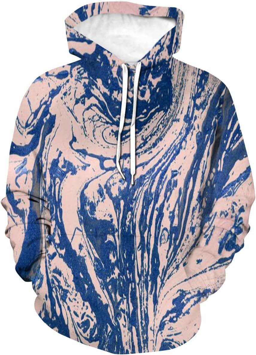 Hoodie for Mens Womens Unisex Trippy Fractal Hoodies 3D Printed Art Fluid Hoodie Sweatshirt Graphic Hoodies sweatshirt Pullover Long Sleeve breathable