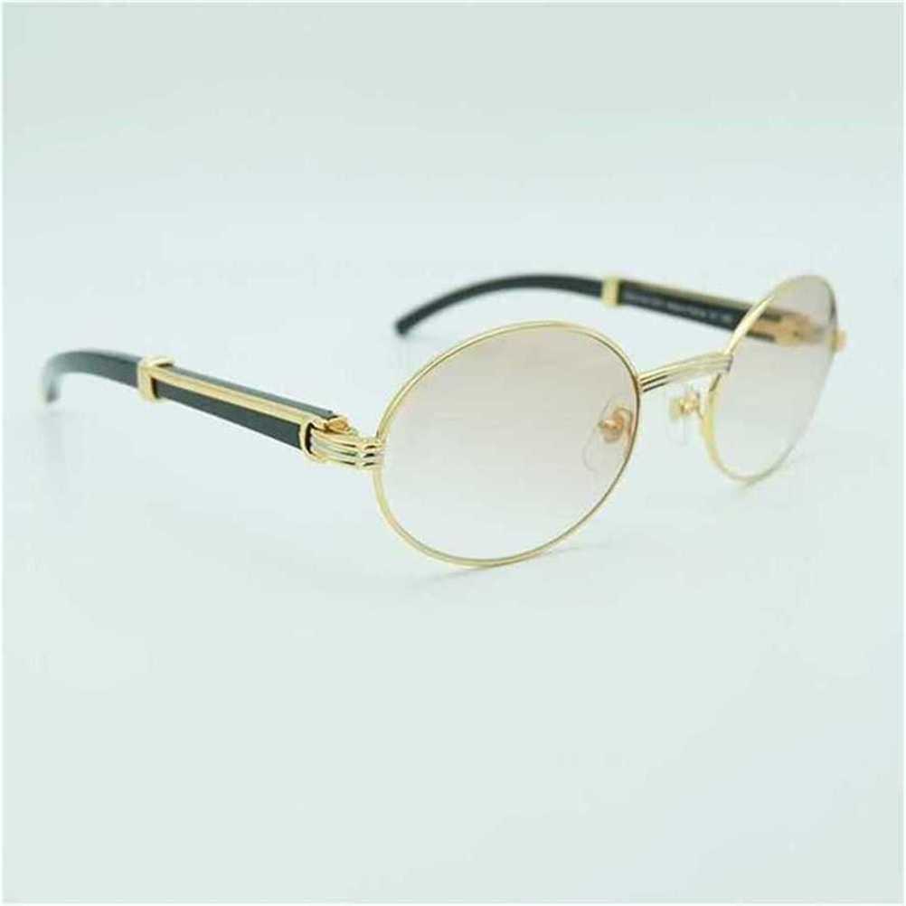 Designer's new style Sunglasses Oval Mottled Buffalo Horn Men Carter Mens Metal Black White Buffs Glasses Luxury Outdoor Driving Shade EyewearKajia