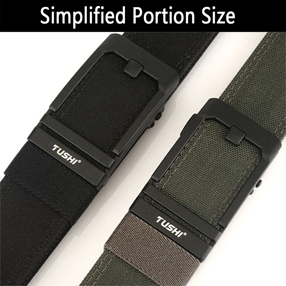 TUSHI military mens belt sturdy nylon metal automatic buckle belt tactical outdoor girls IPSC accessories 240925