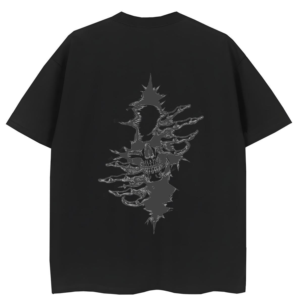 Fashion New T Shirts Women 100% Cotton 230g Crew Neck Casual Beach skull Womens Tshirts Free Shipping Graphic Tops Tees