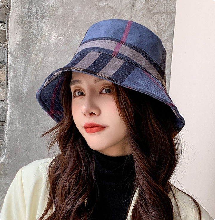 Bucket Hat Wide Brim Hats Suede Fabric Fashion Stripe Brand Designer Grid Women Nylon Autumn Spring Foldable Fisherman Sun Cap Travel Sunshade