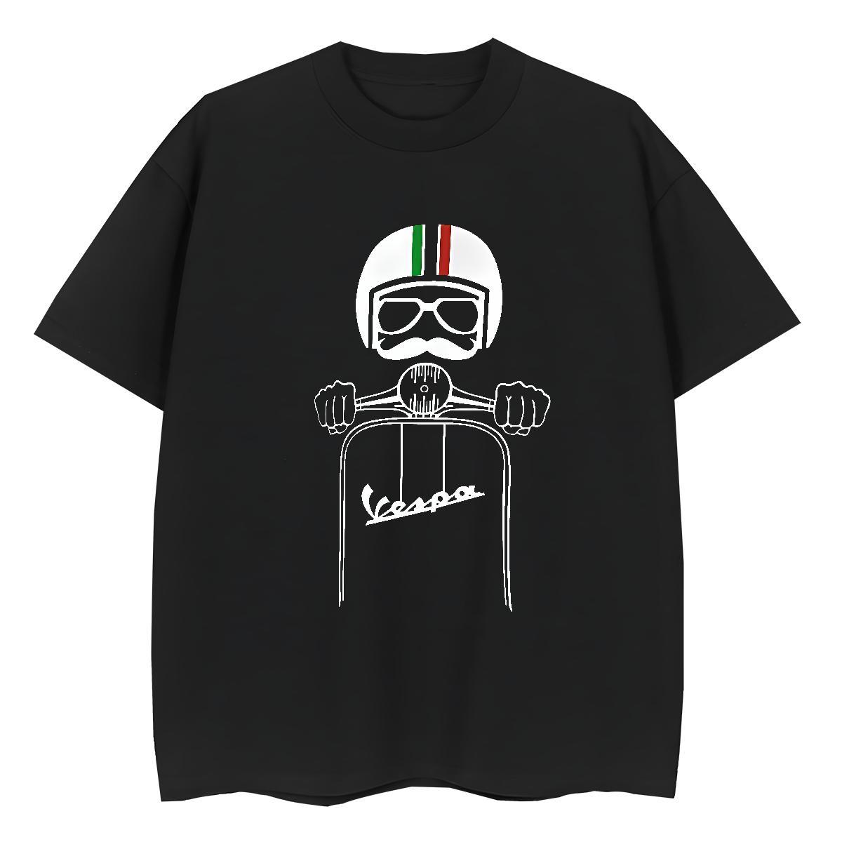 Fashion New T-Shirts for Women 230g Pure Cotton Short Sleeve O-Neck Street skull Unisex Tshirts High quality DIY Anime Printed Clothes