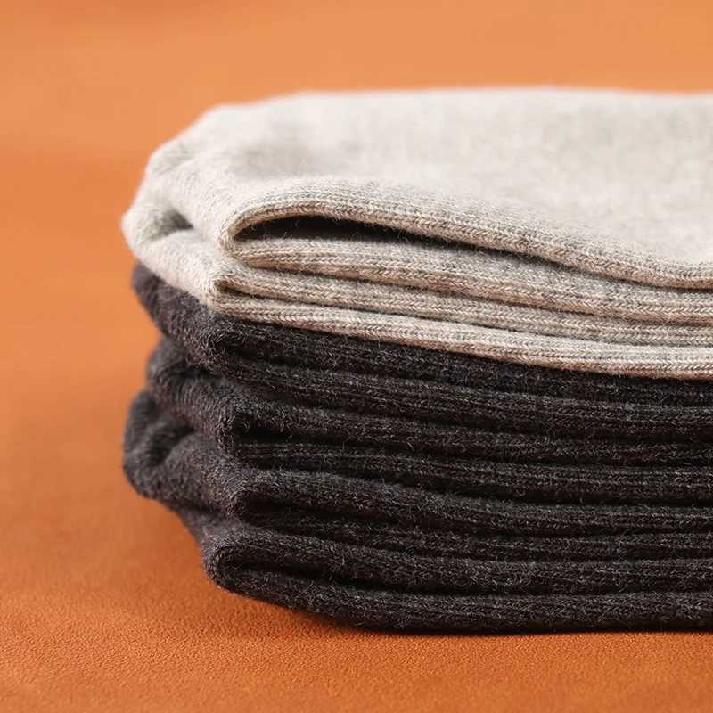 5 Pairs Autumn Winter Tabi Two Toe Socks Japanese Style Sweating Mid-tube Geta Sock Men Solid Black White 2 Finger Clogs SocksXJ241019