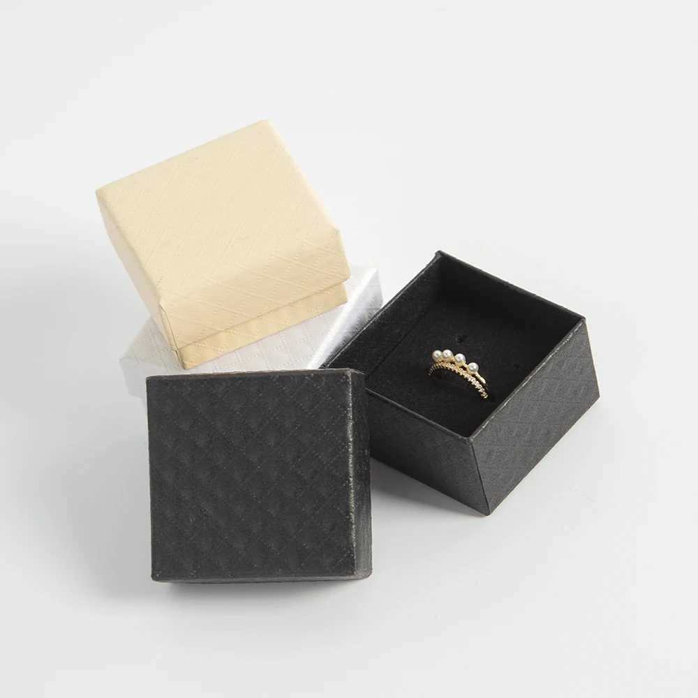 5 * 5 * 3cm Jewelry Organizer Box Multicolor Travel Accessories Jewelry Earrings Ring Display Packaging Box Black Sponge W241019