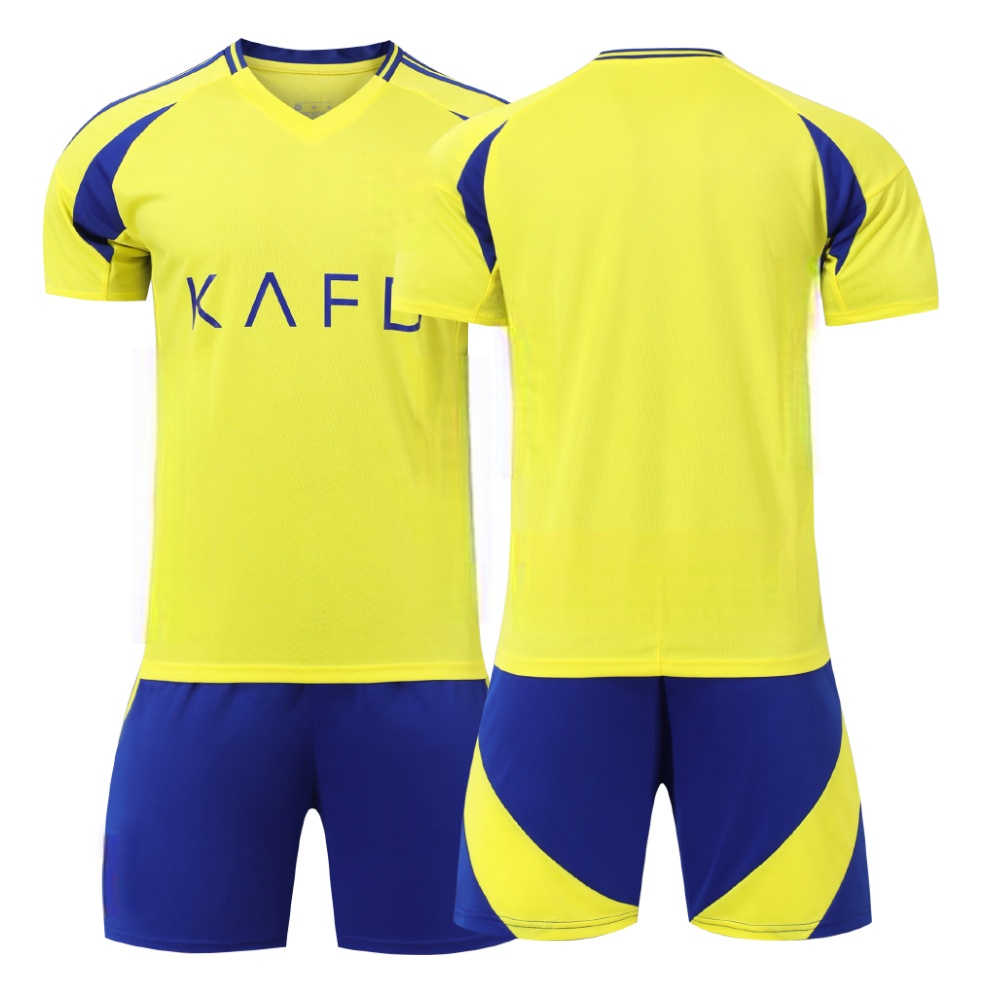 2024 2025 7# RONALD Al Nassr FC player number Soccer Jerseys Adult kid Football soccer jersey set with high quality and dry breathable