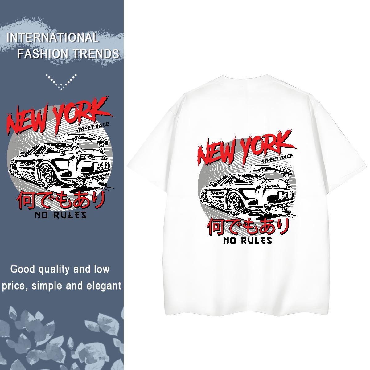 Factory Direct T shirt 230g Pure Cotton Breathable Short Sleeve Summer Casual car Tshirt for Man Woman Female Plus Size Cartoon Tee Shirt