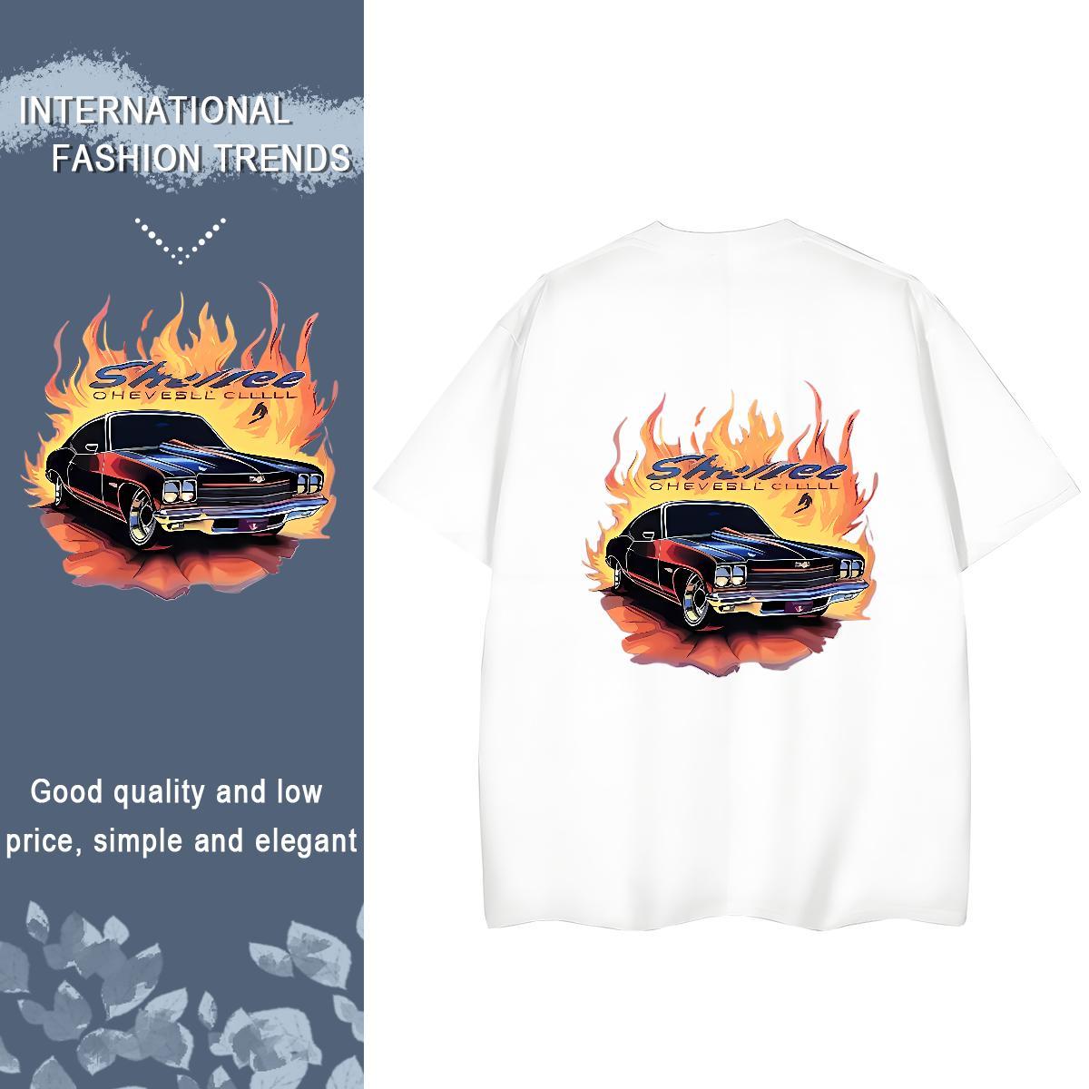 Brand Womens T Shirts 100% Cotton 230g Breathable Crew Neck Sport car Lady T shirt Free Shipping White Plus Size Tops Shirt