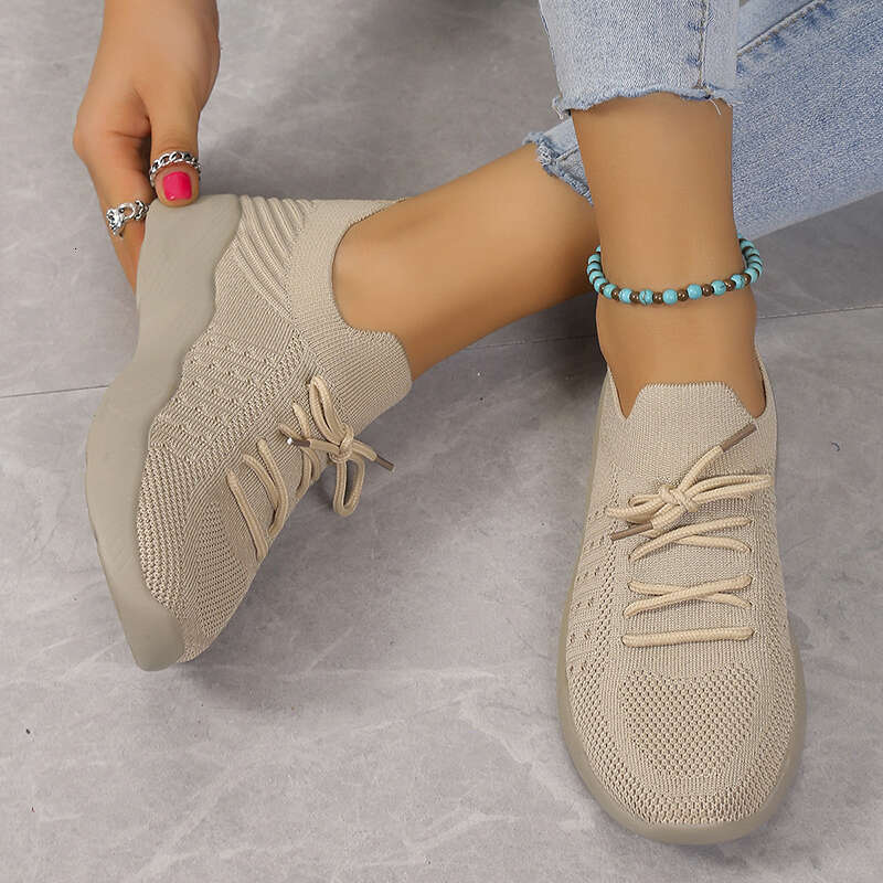 LITTLETON Women Sneakers Knitted Breathable Lightweight Non Woman Tennis New Comfortbale Slip On Casual Shoes atillas Mujer 2025