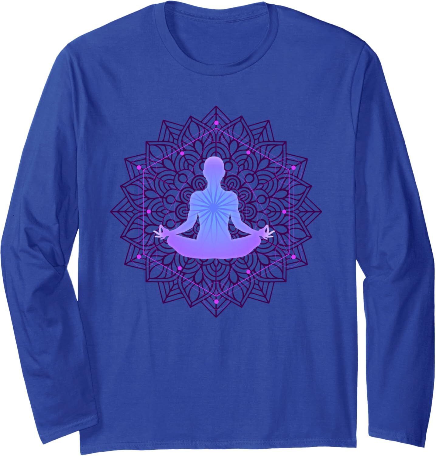 Long Sleeve Shirts for Men sweatshirt Inspiring Meditation Energy Yoga Spirit Woman In Harmony Long Sleeve T-Shirt T shirt Tee Streetwear Casual tops 