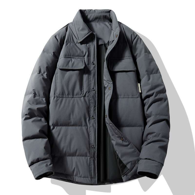 High Quality Casual Men's Duck Jackets 2024 Autumn Winter Solid Color Warm Puffer Coat Outwear Loose Windproof Down Clothes