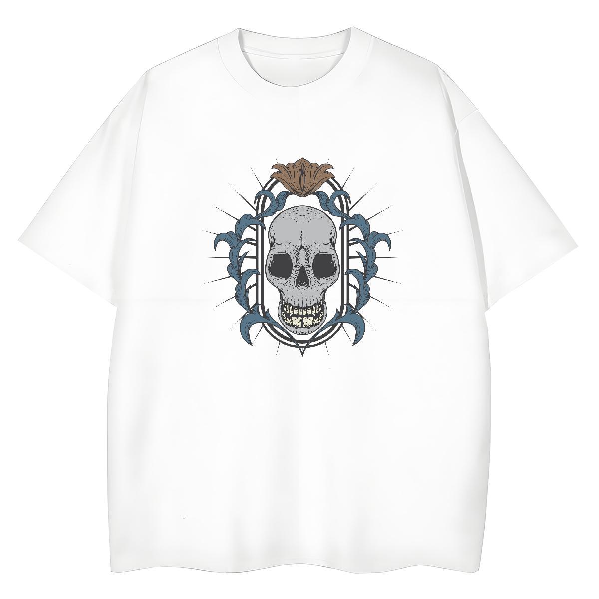 New Arrival T Shirts Women 100% Cotton 230g Round Neck Short Sleeve Summer Casual skull Woman Tshirt Designer Nice Oversized L-4XL Tee Shirt