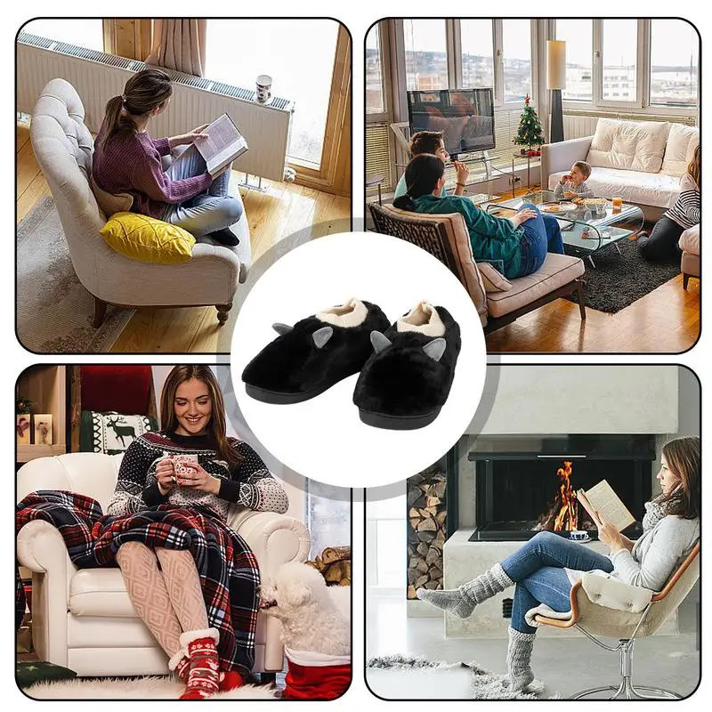 Electric heating shoes USB sliding boots 241018
