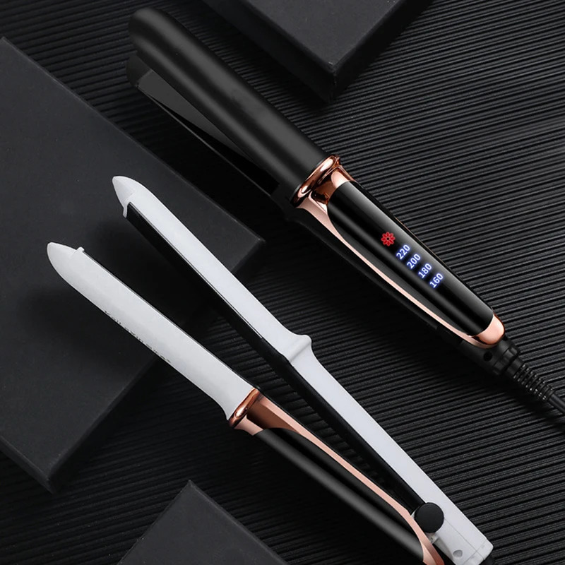 Professional beauty and hairdressing tools straightener curler flat iron negative ion infrared LED display screen straightener curler 241018
