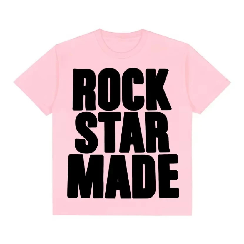 Rock Goth Fashion Mens Punk Grunge Hip Hop Rap Retro Alphabet Printed Short Sleeve T-shirt Casual Oversized Y2K Cotton Street Wear 241019