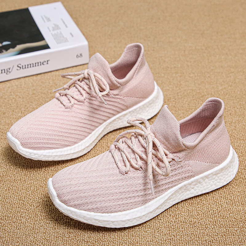 Thick soled 2024 Spring and Autumn new large solid color round toe shallow mouth lace up casual women's sports single shoe