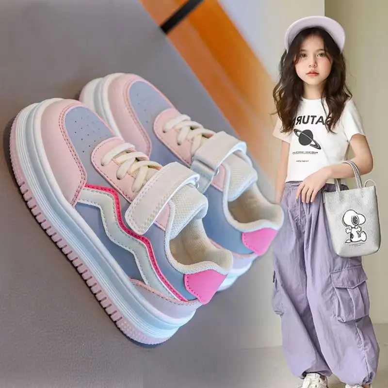 Athletic Outdoor Childrens sports girls low board shoes 2024 autumn new fashion girls large casual shoes H241019