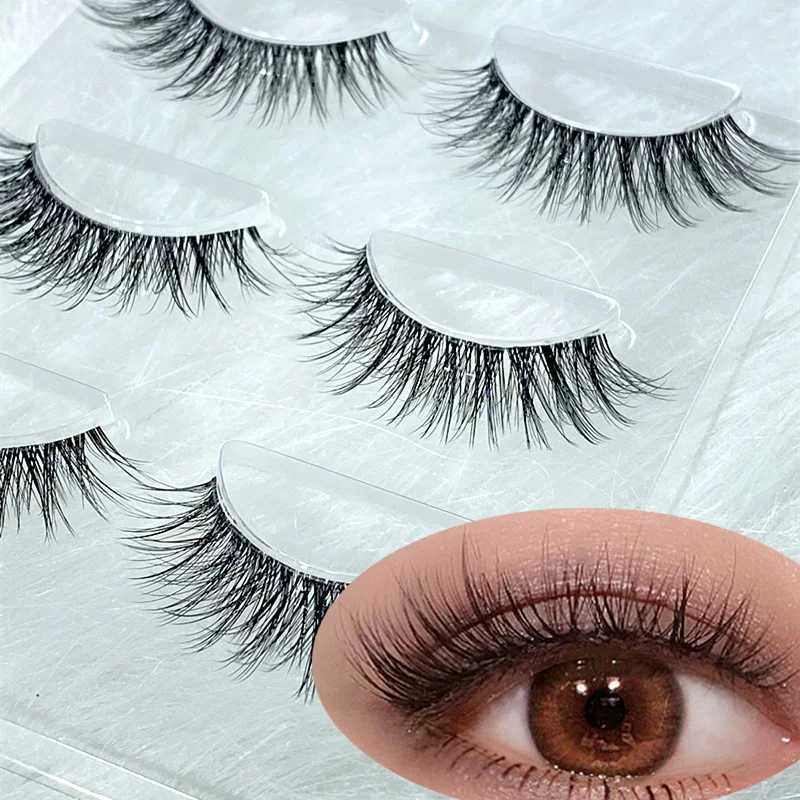 3pair NEW Eyelashes Wholesale Mink lashes invisible band mink lashes reusable false eyelashes Makeup in BulkXJ2
