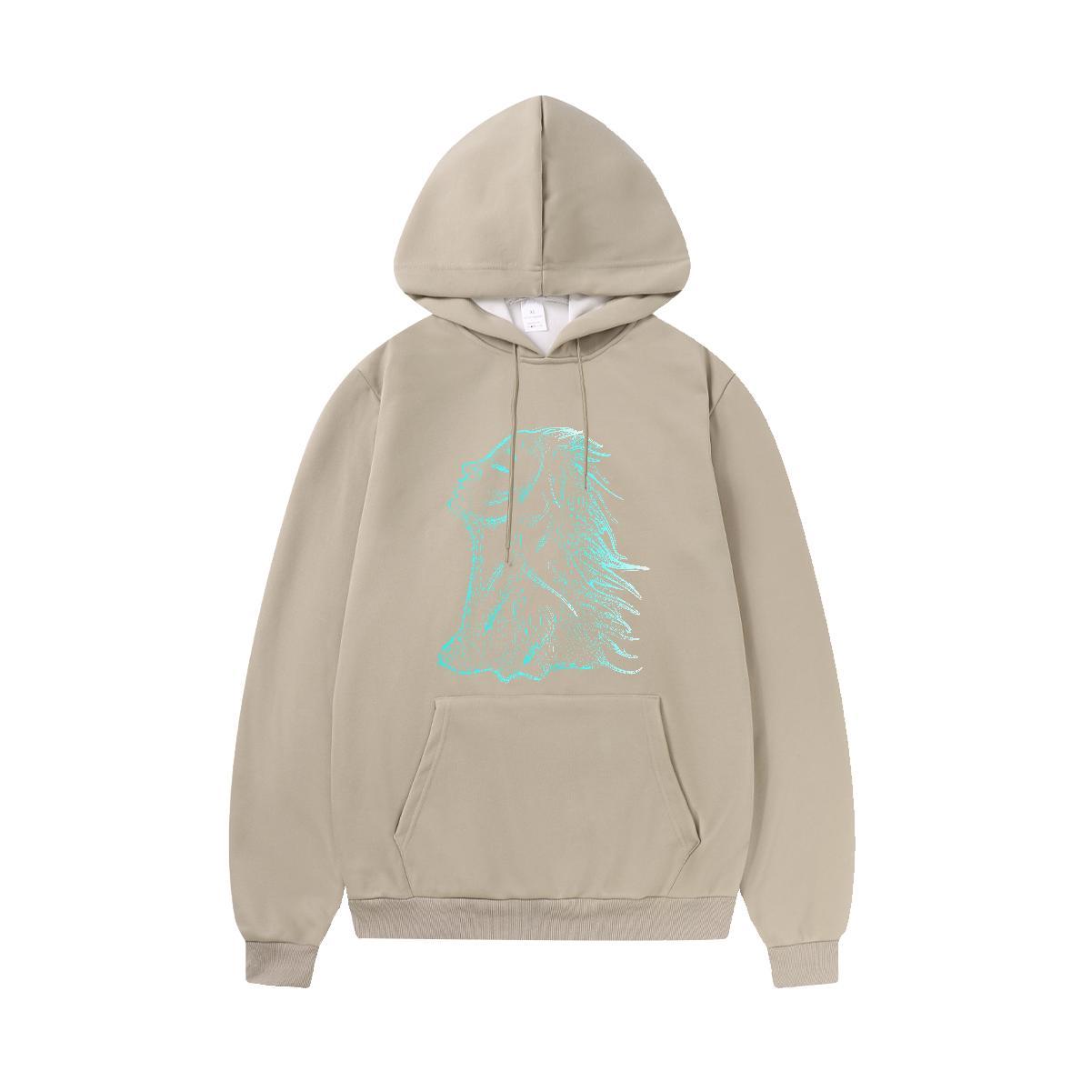 Fashion Casual Hoodie For Man Breathable Loose Mens Hoodie Custom Print Plus Size Pullover Hoodie Autumn Winter Casual Thick Fleece
