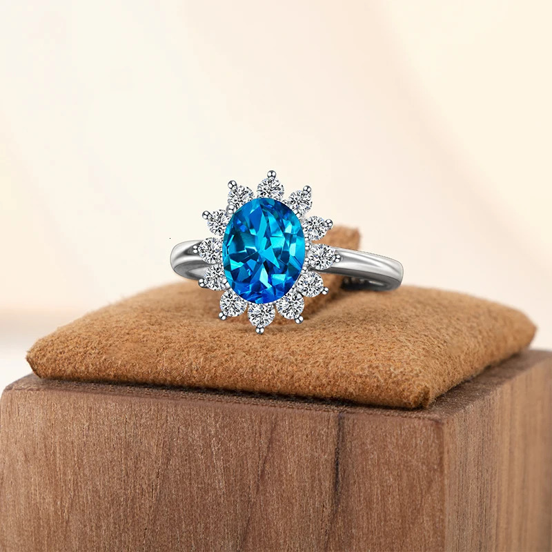 Gica Gema Colors Gemstone Rings 925 Sterling Silver 79 Mm Flower Unique n Romantic Fine Jewelry Fashion Wedding Gifts 241010