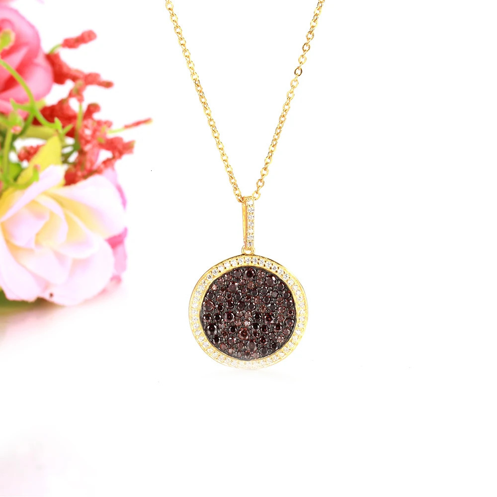 TKJ genuine 925 sterling silver jewelry natural gemstones black spinel necklace and pendant party womens wedding gift 241018