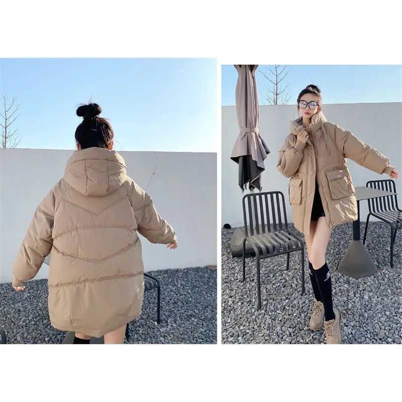 2023 New Winter Jackets Parkas Women Down Cotton Jacket Female Thick Warm Hooded Puffer Snow Wear Coat Casual OutwearX241019