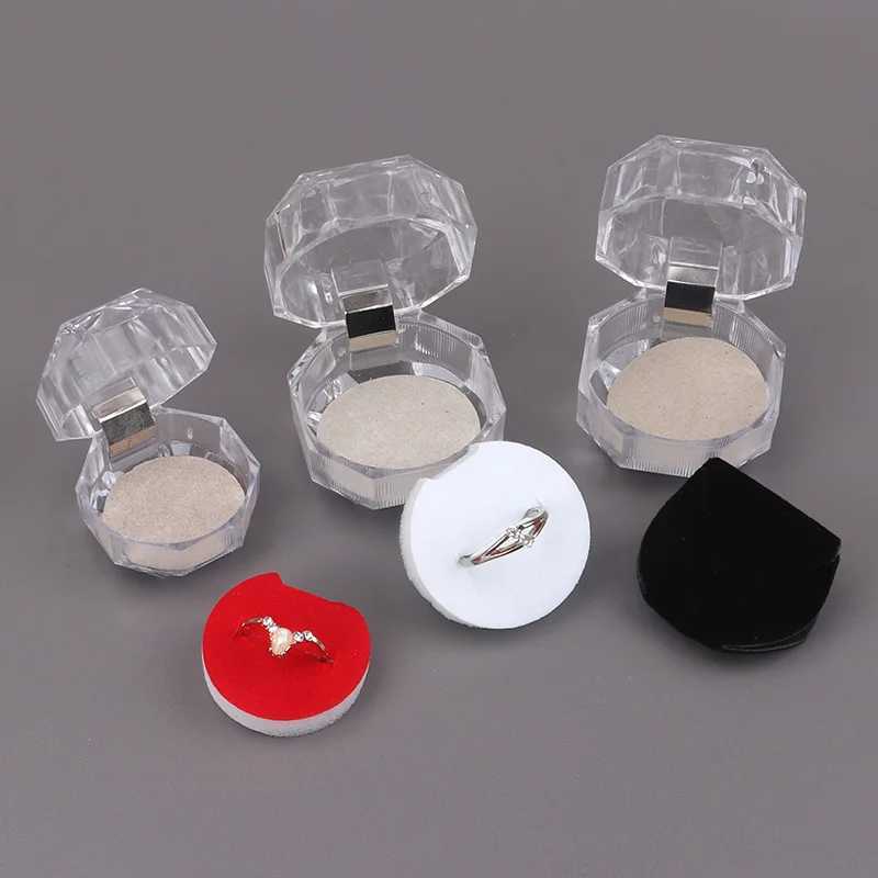 20 pieces of acrylic crystal ring box storage display box storage organizer transparent packaging box for wedding jewelry packaging W241019