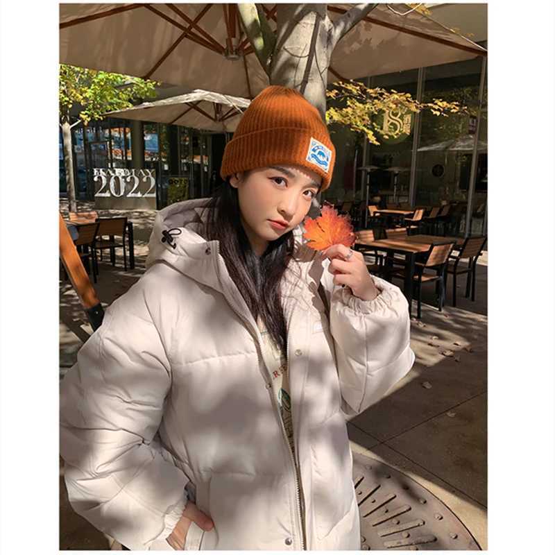 Womens Down Feather Jackets Coat Winter Baggy Thickening Warm Bubble Long Oversized Female Puffer Cotton Padded Jacket OutwearX241019