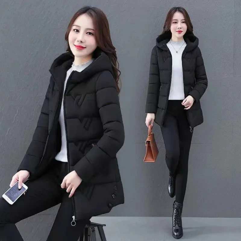 Women Winter Jacket Parka Cotton-padded Hooded Jackets 2024 New Thicken Warm Puffer Coat Casual Parkas Loose OutwearX241019