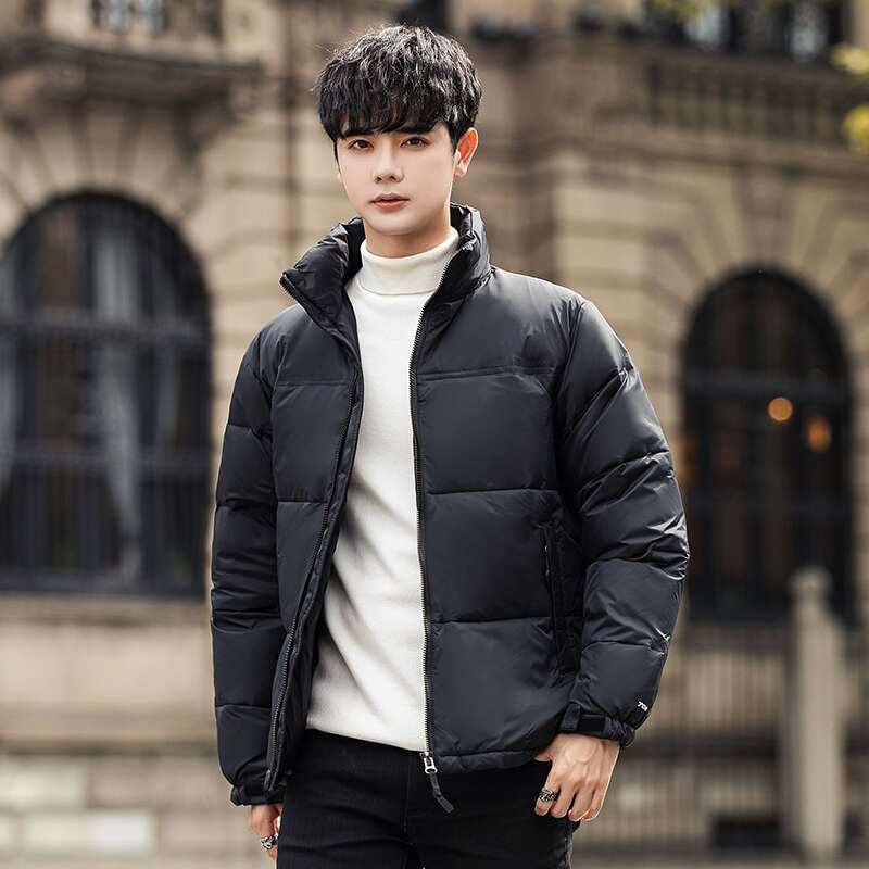 Casual 2024 Autumn Winter Men's Duck Down Jackets Outwear Stand Collar Solid Puffer Coats Warm Tops Padded Parkas Clothing