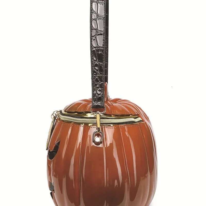 Niche Design Simulation Pumpkin Personalized Fashion Acrylic Slant Body Women's Bag High Quality 3D