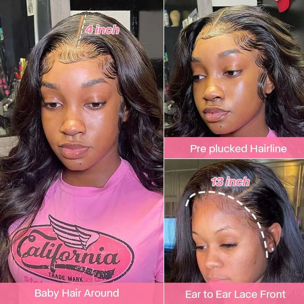 Lace Body Wave Front Human Hair Wigs X Frontal For Black Women Brazilian Closure Vrvogue al